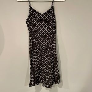 Old Navy Black and White Floral Dress XS